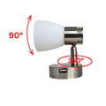 Marvix Led Reading Light 12V 24V Dimmable Touch Switch Campervan Motorhome Boat Nickel Brushed Finished