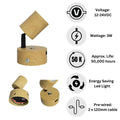 12V LED Reading Light Touch Dimmable Spotlight USB Wooden Effect Lamp