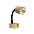 12V LED Gooseneck Reading Light Wooden Effect Lamp