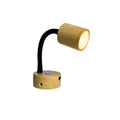 12V LED Gooseneck Reading Light Wooden Effect Lamp