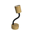 12V LED Gooseneck Reading Light Wooden Effect Lamp