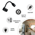 12V 24V LED Reading Light Flexible Gooseneck Map Lamp