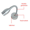 12V 24V LED Reading Light Flexible Gooseneck Map Lamp