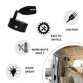 12V 24V LED Reading Light Touch Dimmable Spotlight USB 3W Black