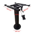 Adjustable Pneumatic Pedestal Table Leg 350 - 750mm Black