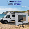 Awning Sun Blocker 3.5M Front Sunshade Screen with Opening