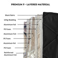 Internal Thermal Blinds Premium 9 Layers Quilted Cab Screen Insulation Material