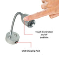 LED Gooseneck Flexible Reading Light 12V 24V Spotlight 3W Touch Controlled USB