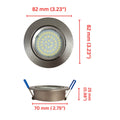 12V LED Spot Light Tilting Lens 3W Dimmable 6000k Directional Recessed Downlight