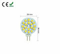 Led Bulb G4 18SMD 12V 24V Warm White Light 3W Side Pin 10-30VDC