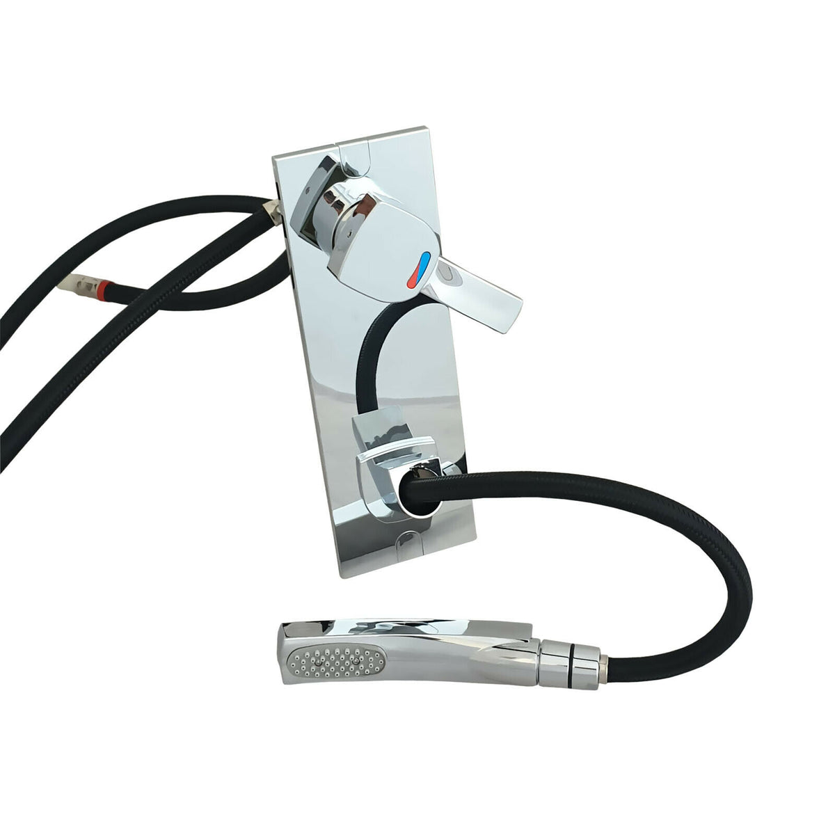 Comet Caravan Shower Mixer Wall Water Tap 12V Microswitch Pull Out Sho