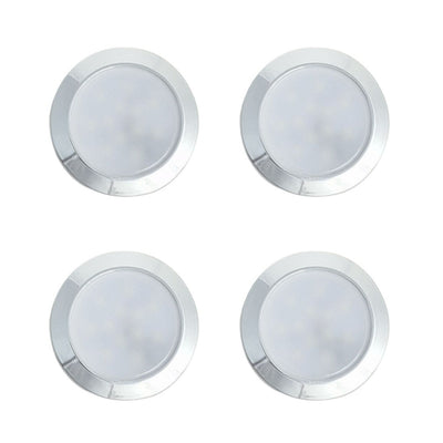 LED 12V 24V Spot Lights Chrome Surface Mounted Downlights Dimmable IP66 Pack of 4