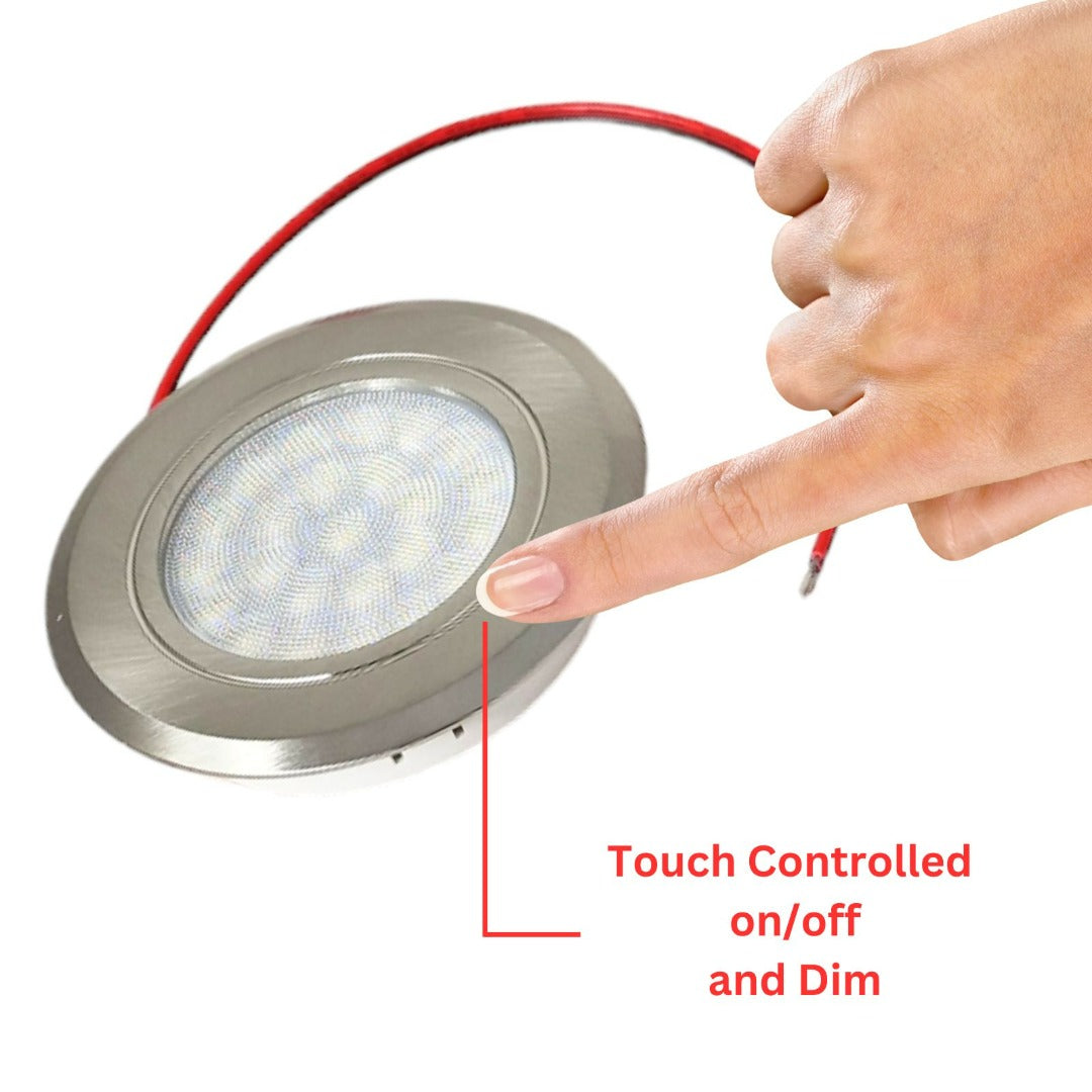LED 12V 24V Spot Light Touch Switch Dimmable Recessed Downlight 6000k ...