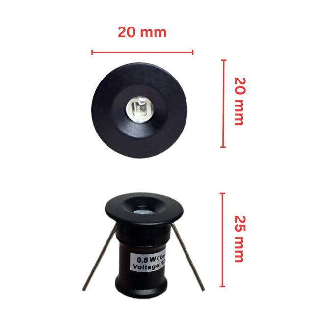 6 X LED 12V Mini-Strahler, 0,5W, IP65, Kühlweiß - Perfekte Downlights Für Wohnmobil, Boot Oder Gartenhaus