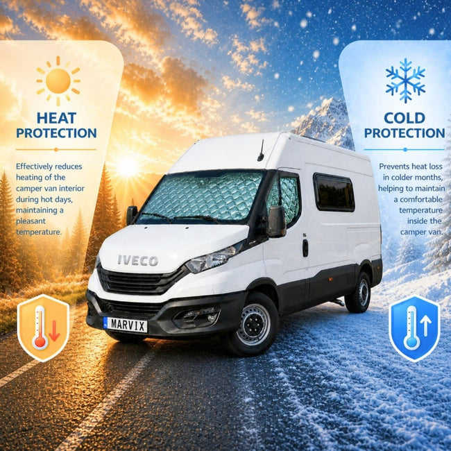 Internal Cab Screen Thermal Blinds 9 Layers Window Cover - Iveco Daily 2015 Onwards