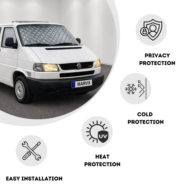 Internal Cab Screen Thermal Blinds 9 Layers Window Cover - VW T4