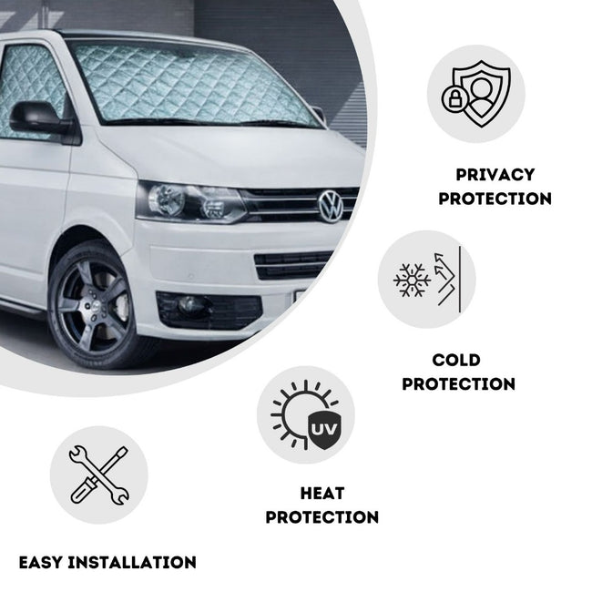 Internal Cab Screen Thermal Blinds 9 Layers Window Cover - VW T5/T6