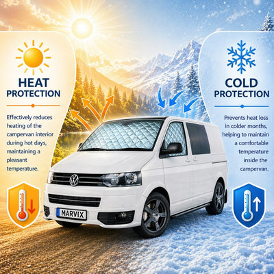 Internal Cab Screen Thermal Blinds 9 Layers Window Cover - VW T5/T6