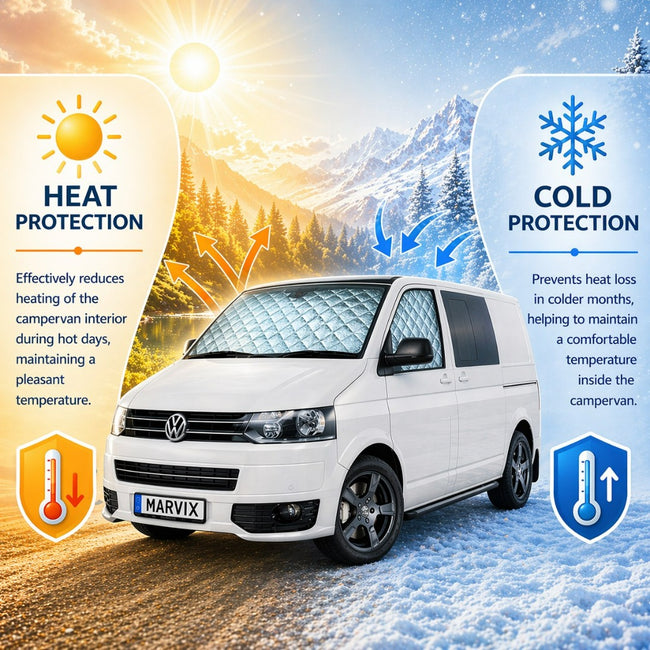 Internal Cab Screen Thermal Blinds 9 Layers Window Cover - VW T5/T6