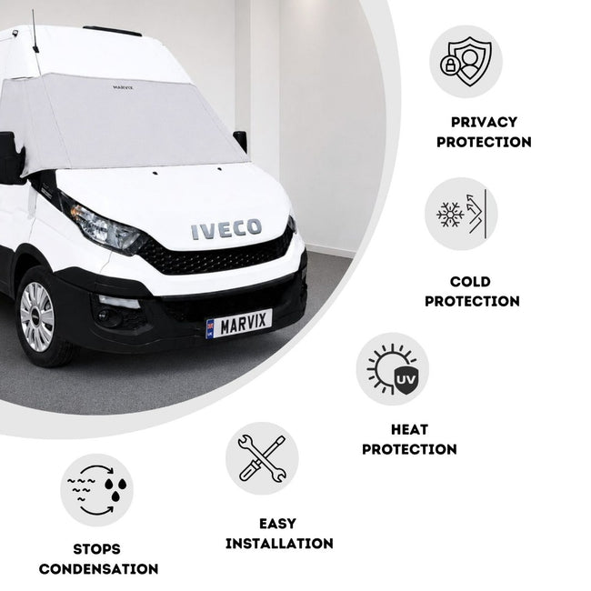External Thermal Screen Cab Cover Blinds - Iveco Daily 2015 Onwards
