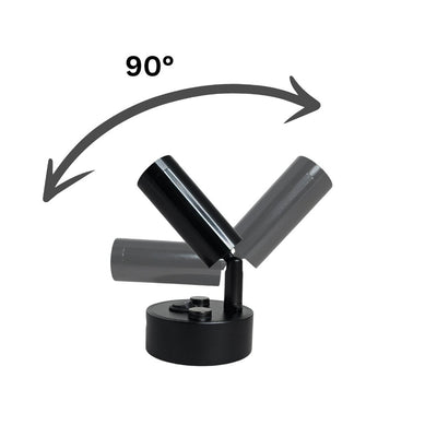 12V LED Reading Light Warm White USB Port Pack of 2 Black Lamps