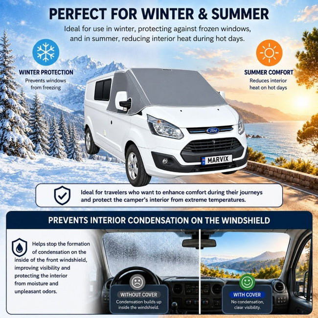 External Thermal Screen Cab Cover Blinds Ford Tourneo Transit Custom