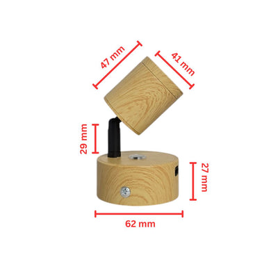12V LED Reading Light Touch Dimmable Spotlight USB Wooden Effect Lamp