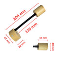 12V LED Gooseneck Reading Light Wooden Effect Lamp
