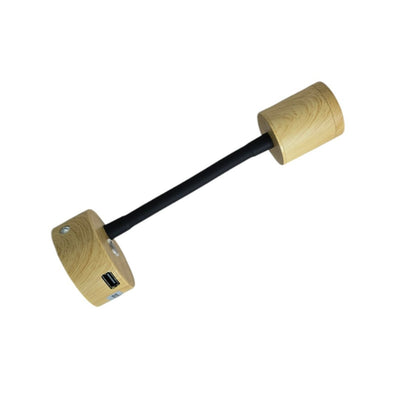 12V LED Gooseneck Reading Light Wooden Effect Lamp