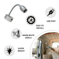 12V 24V LED Reading Light Flexible Gooseneck Map Lamp