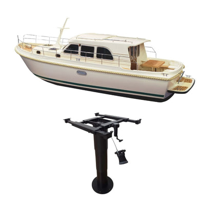 Adjustable Pneumatic Pedestal Table Leg 350 - 750mm Black