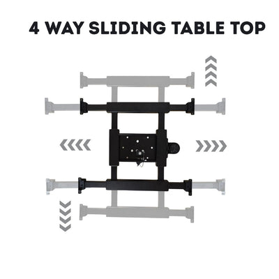 Adjustable Pneumatic Pedestal Table Leg 350 - 750mm Black