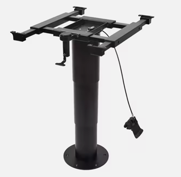 Adjustable Pneumatic Pedestal Table Leg 350 - 750mm Black