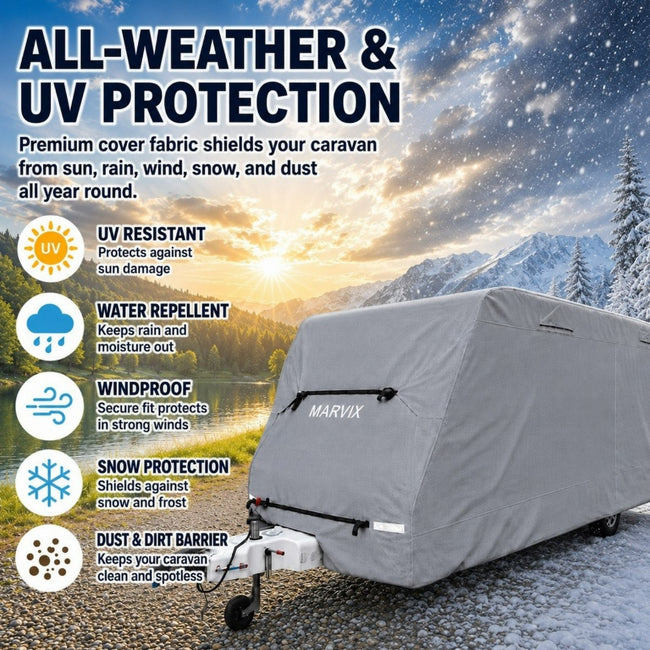 Premium 4-Ply Breathable Caravan Winter Cover 20 - 22 FT
