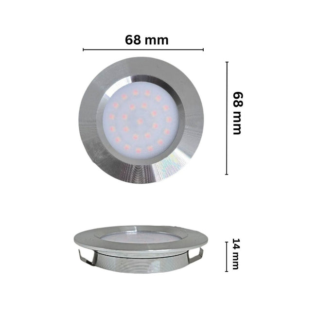 LED 12V 24V Marine Spot Light Red & White Dimmable Boat Yacht Recessed Downlight