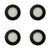 4 x LED 12V 24V Spot Lights Black Surface Mounted Downlights