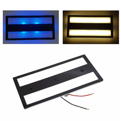 LED Ceiling Panel Light 12V 24V Black Touch Switch Dimmable Caravan Campervan Boat