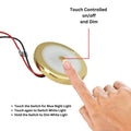 LED Spot Light 12V 24V Touch Switch Dimmer 70mm Gold Downlight