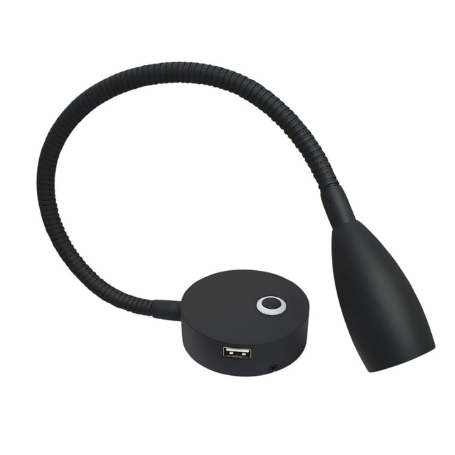 Dimable Map Light LED Flexible Reading Light 12V 24V Black Touch Switch Dimmable USB Goo ...