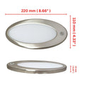 LED Ceiling Light 12V 24V Dimmable 6W Touch Switch Nickel Finish Panel Lamp