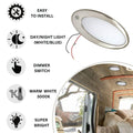 LED Ceiling Light 12V 24V Dimmable 6W Touch Switch Nickel Finish Panel Lamp