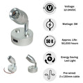 LED Reading Light 12V 24V Touch Controlled Chrome USB