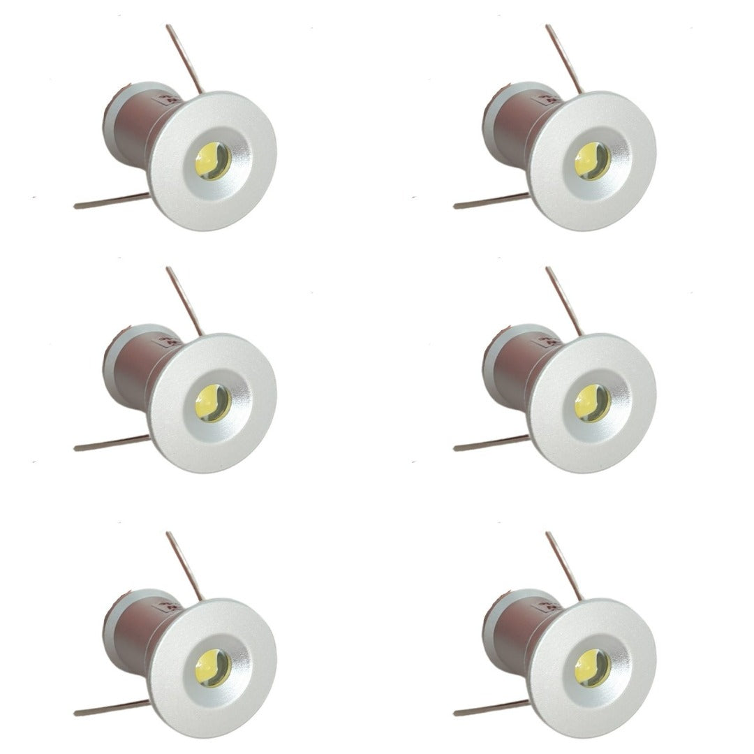 6 x LED 12V Mini Spot Lights 0.5W IP65 Cool White – Marvix