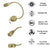 LED Flexible Reading Light Gold 12V 24V Touch Switch Dimmable USB Gooseneck Map Lamp
