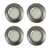 4 x LED Spot Light 12V Tilting Lens 3W Dimmable 3000k Directional Recessed Downlights