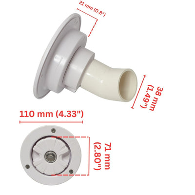Fresh Water Tank Locking Inlet Filler Cap White