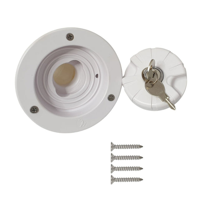 Tank Inlet Cap Belt Fresh Water Tank Locking Inlet Filler Cap White – Marvix