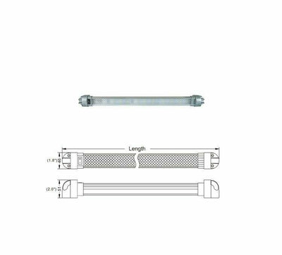 LED Strip Light 12V 24V Bright Swivelling Bar Lamp 327mm