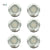 Pack of 6 LED 12V 24V Spot Lights Caravan Boat Chrome Recessed Downlights