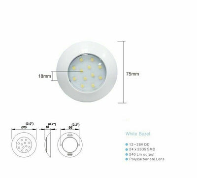 4 x LED 12V 24V Spot Lights Caravan Motorhome Boat Downlights
